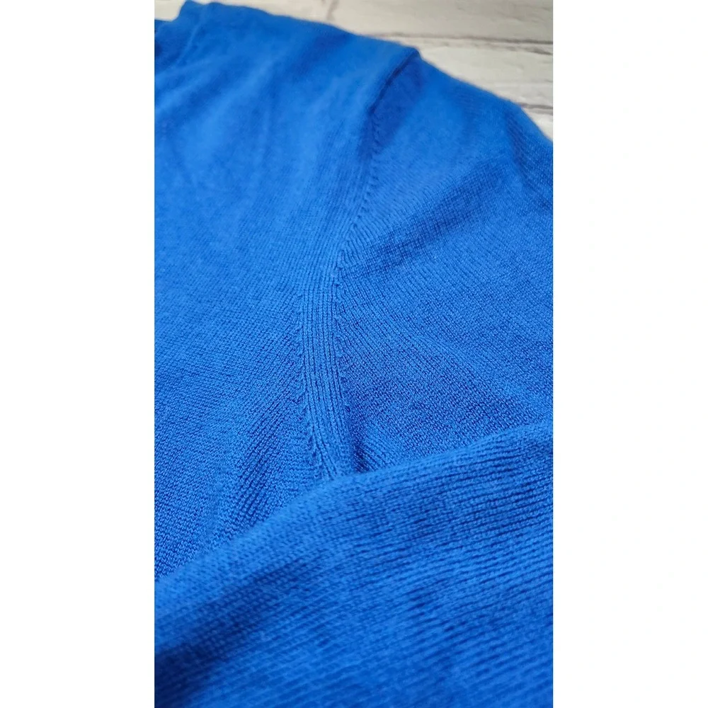 Banana Republic Extra Fine Merino Wool V-Neck Sweater Royal Blue Mens XL